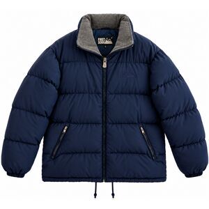 First Down Navy Blue Duck Down Puffer Winter Coat